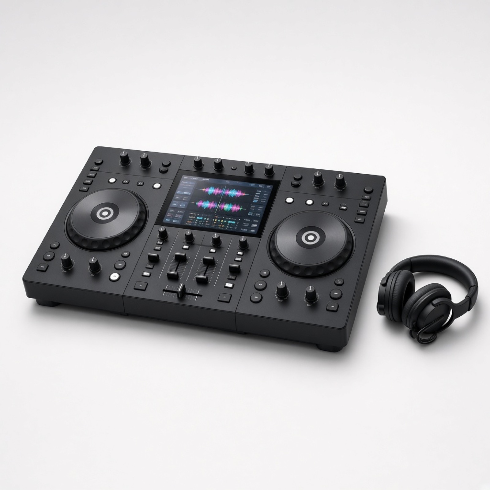 Standalone all-in-one DJ system with headphones